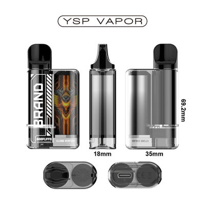 OEM 3ML السيجارة الإلكترونية Pod System 800 Puffs Smart السيجارة الإلكترونية Pen خالية من النيكوتين